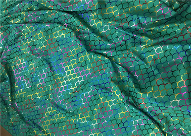 Tissu en nylon imprimé tricoté par double d'hologramme d'aluminium pour des vêtements de collant de danseur
