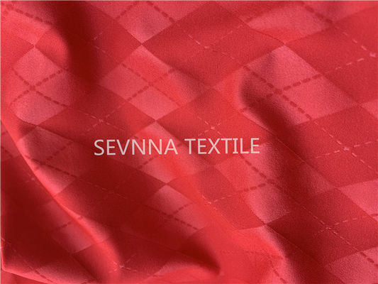 Spandex réutilisé respirable de polyester de tissu de vêtements de bain de Repreve Tahiti rouge