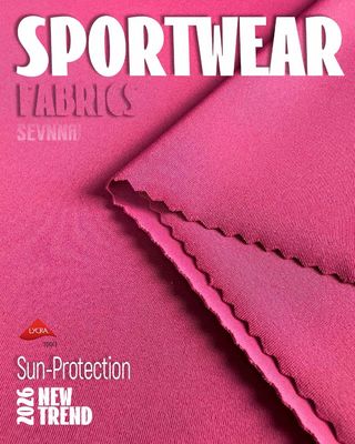 152 cm de largeur Tissu Lycra recyclé à motif simple pour des vêtements respectueux de l'environnement