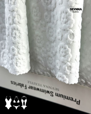 Tissu de natation texturé 95% polyester recyclé haute résistance au chlore