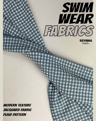 Tissu de natation texturé haut de gamme de 115 cm de large, 170 g de poids et motif texturé élégant pour maillots de bain