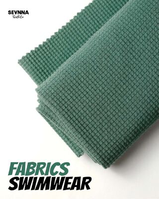 Tissu de natation texturé à haute élasticité avec 95% de coton biologique et 5% de spandex pour une résistance élevée à la couleur
