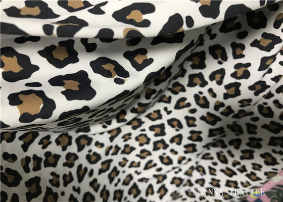La coutume a imprimé la copie de panthère de tissu de double Knit avec l'impression d'écran humide