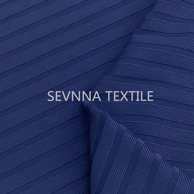 290gsm a réutilisé la circulaire de tissu de vêtements de bain tricote l'usage à nervures de plage de bikini