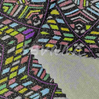 Densité Jacquard Tricoté Tissu Tricoté Double Été / automne Porter Fibre de polyester recyclée