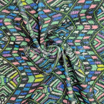 Tissu à double tricot doux et confortable avec poly et métallique recyclés pour l'été/automne