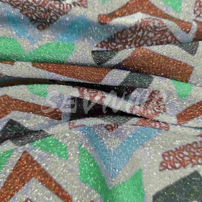 Tissu double tricot à haute densité 70% poly recyclé 20% métallique 10% EL et style jacquard