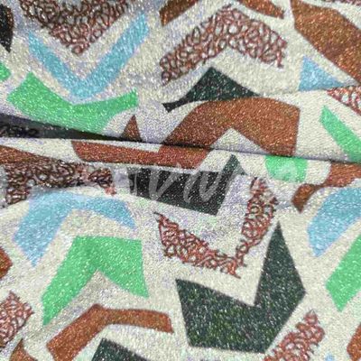 Tissu double tricot à haute densité 70% poly recyclé 20% métallique 10% EL et style jacquard
