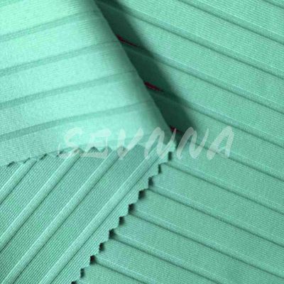 Tissu Lycra recyclé avec feuille de brouillard Impression métallique Hologramme Tricot circulaire