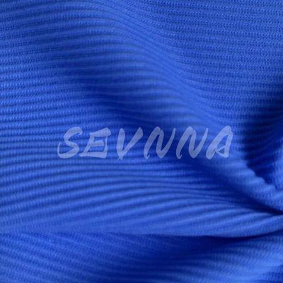 Tissu spandex en polyester bleu pour les fabricants de vêtements