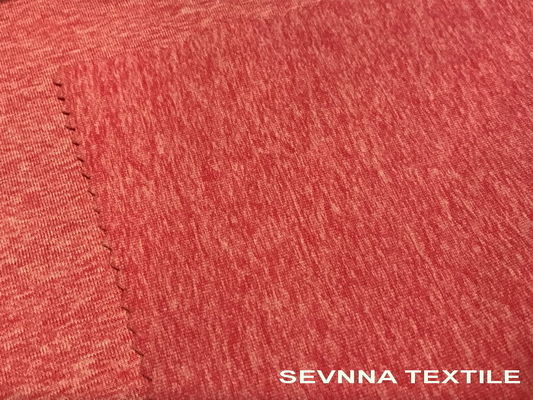 Le gris tricoté cationique de Heather de tissu d'usage de yoga de débardeur colore le Spandex de polyester