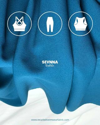 SPF50 Tissu lycra recyclé 68%Nilit Softex Nylon FD 32%Matériau lycra pour vêtements de fitness écologiques