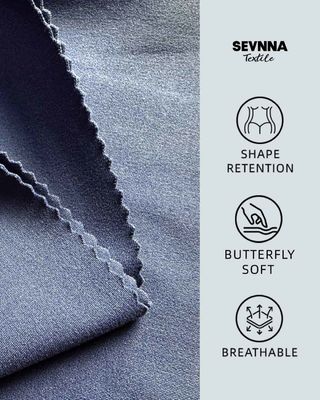 230 gm 77% de nylon à base de bio + 23% de tissu en nylon recyclé à bande de spandex noir SP7441