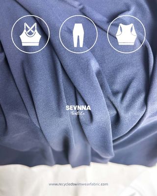 230 gm 77% de nylon à base de bio + 23% de tissu en nylon recyclé à bande de spandex noir SP7441