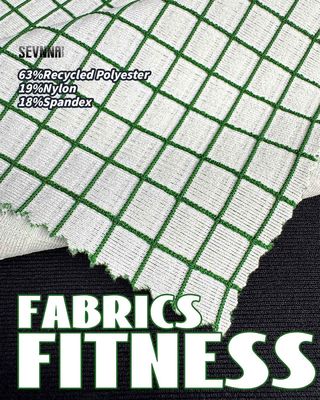 Tissu en tricot double en polyester recyclé en fibres recyclées pour vêtements d'été / automne
