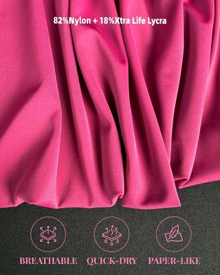 152 cm de largeur Tissu Lycra recyclé à motif simple pour des vêtements respectueux de l'environnement