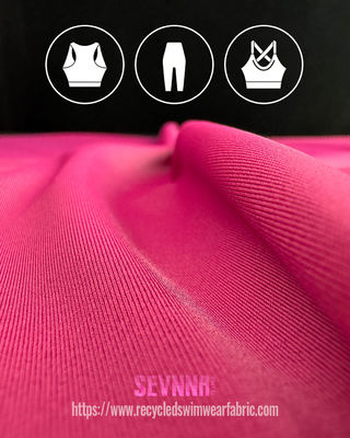 152 cm de largeur Tissu Lycra recyclé à motif simple pour des vêtements respectueux de l'environnement