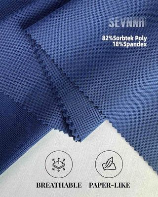 230 grammes de tissu en spandex de polyester Résistance à la couleur de 2 à 5 degrés pour les vêtements de performance