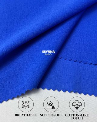 Détails du tissu double tricot 270 g/m² : 93 % nylon recyclé, 7 % élasthanne pour des vêtements durables et confortables