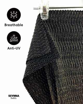 Tissu de maillot de bain écologique résistant au chlore avec 69% de nylon recyclé 20% de lurex et 11% de spandex