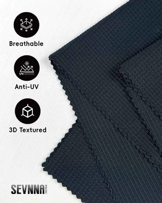 160 cm de largeur UV Protéger plus de 50 tissus de course avec du polyester recyclé pour des vêtements d'activité hautes performances