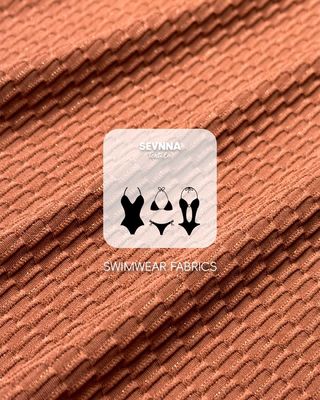 Tissu de natation texturé haut de gamme avec une largeur de 130 cm, un poids de 250 gm et une composition en nylon recyclé pour maillots de bain haute performance