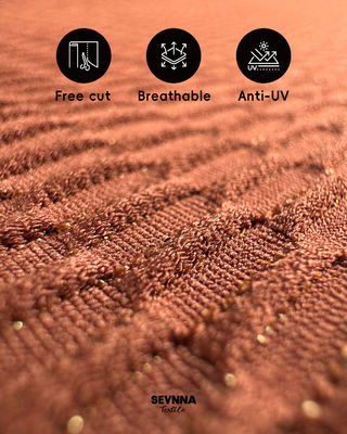 Tissu de natation texturé haut de gamme avec une largeur de 130 cm, un poids de 250 gm et une composition en nylon recyclé pour maillots de bain haute performance