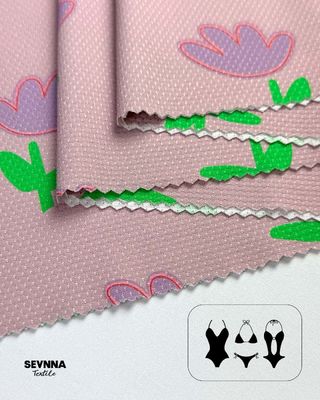 180gm de poids Tissu double tricoté pour l'été et l'automne avec nylon recyclé 87% écologique