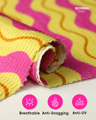 Tissu de maillot de bain recyclé écologique avec 78% de nylon recyclé 5% d'argent métallique et 17% de spandex