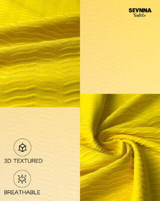 Tissu de natation texturé haut de gamme avec 85% de polyester recyclé + 15% de spandex, largeur de 125 cm et haute durabilité pour les maillots de bain