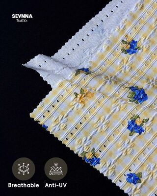 Tissu de bain texturé à haute résistance au chlore avec 92 % de nylon recyclé + 8 % de spandex et un poids de 215 g/m² pour maillots de bain durables