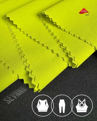 Tissu de soutien-gorge de sport sans couture 150 g/m² évacuant l'humidité pour vêtements de sport et usage en salle de sport