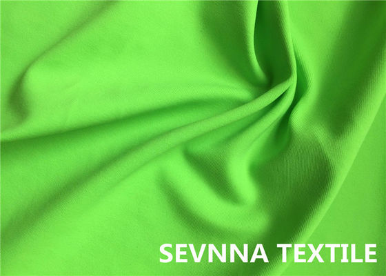 Tissu circulaire teint de satin de polyester de Knit, tissu vert clair de crêpe de polyester