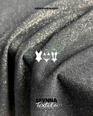 79% nylon 12% argent Lurex 9% spandex Tissu étirable avec 80000 M par jour capacité d'approvisionnement et douceur confortable