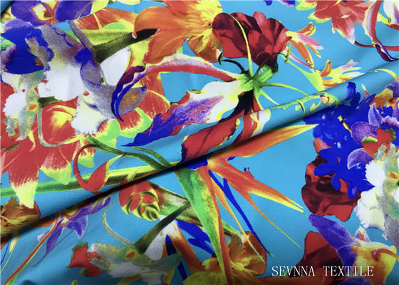 Mini matériel imprimé floral de tissu de bikini, tissu de maillot de bain de 180gsm Lycra
