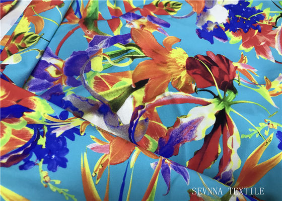 Mini matériel imprimé floral de tissu de bikini, tissu de maillot de bain de 180gsm Lycra
