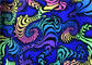 Le tissu bi-directionnel Fluo au néon lumineux de knit de maillot de bain de bout droit colore Digital imprimée