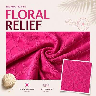 310GSM UPF 50+ Recycled Nylon Spandex Textured Swimwear Fabric RN-2776