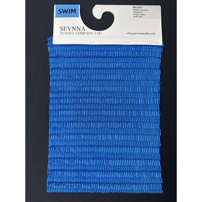 Tissu de maillot de bain en nylon recyclé seersucker texturé 320GSM UPF 50+ RN-2781