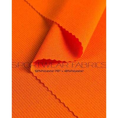 Tissu de maillot de bain tricot côtelé texturé PBT recyclé 190GSM UPF 50+ SP7616