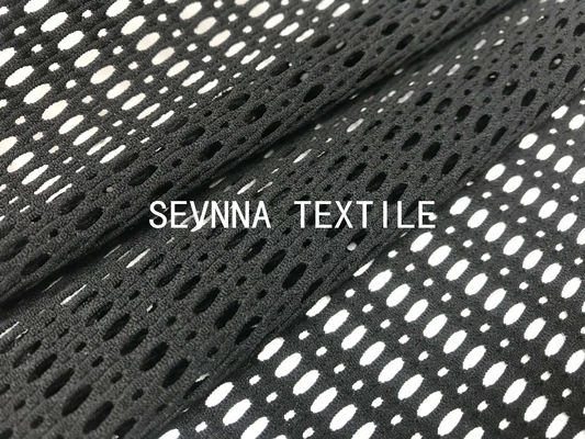 Le matériel de Spandex de polyester de vêtements de sport l'habillement qu'en plastique réutilisé de mode de maille de filet de sport de fils de bouteille dissimulent