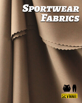 Textiles de performance en tissus fonctionnels avec un poids de 190-200 g/m², mélange 62% nylon collagène + 38% élasthanne et propriétés de solidité des couleurs