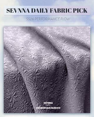 Tissu de maillot de bain texturé 320 g/m² UPF 50+ avec une haute résistance au chlore pour des maillots de bain durables