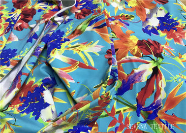 Mini matériel imprimé floral de tissu de bikini, tissu de maillot de bain de 180gsm Lycra