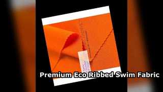 Tissu de bain côtelé recyclé UPF 50 haut de gamme SP7616